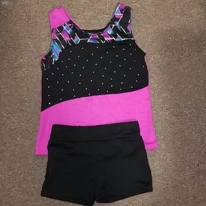 Girls Danskin Tank and Short 7/8